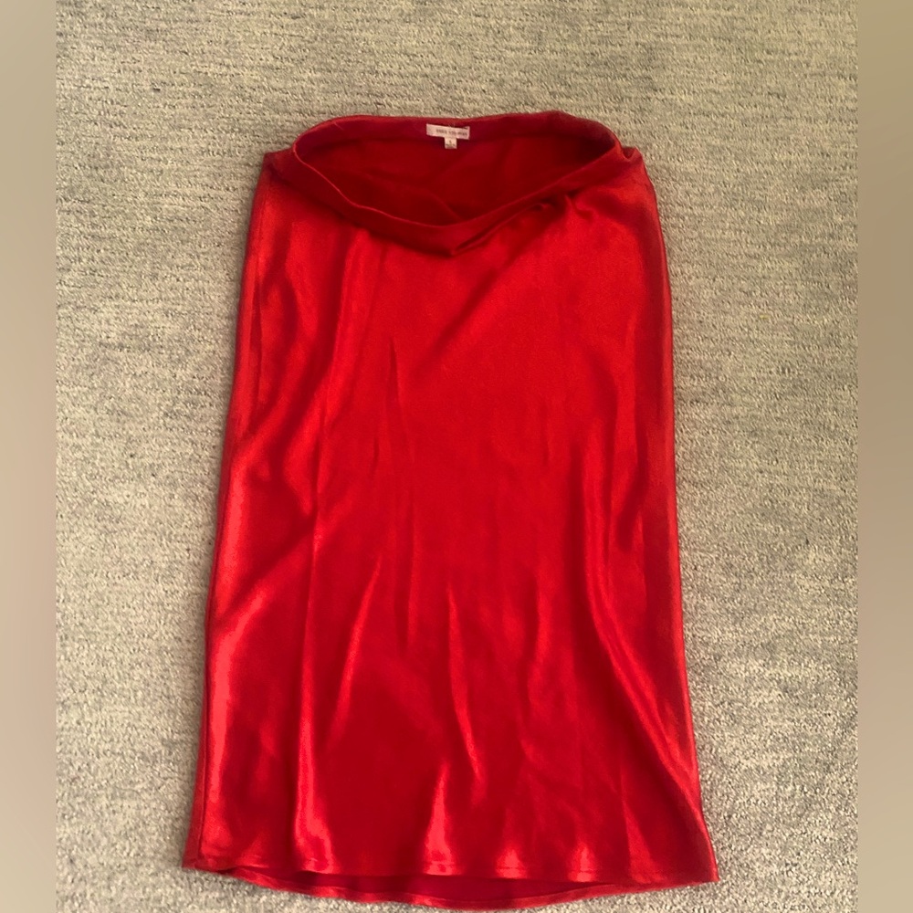 Red Silk Skirt
